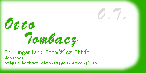 otto tombacz business card